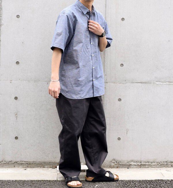 SHIPS any「SHIPS any: ブルーパレット ストライプ / ハケメ リラックス レギュラーカラー シャツ◇」|シャツ・ブラウス|