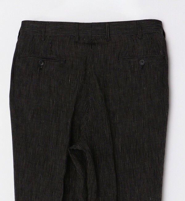 SHIPS「【SHIPS別注】Errico Formicola: リネン ピンストライプ  スラックス」|チノ|