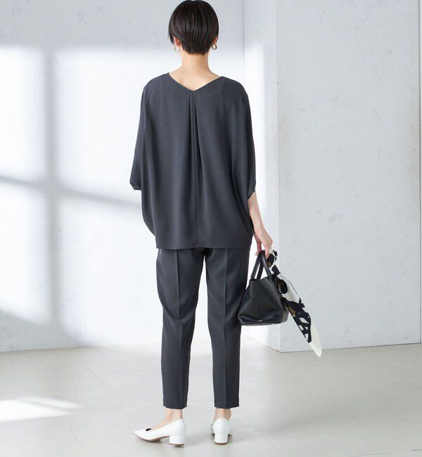 SHIPS for women「〈接触冷感 / 手洗い可能〉アセテート混 バック サテン ドルマン ブラウス」|シャツ・ブラウス|