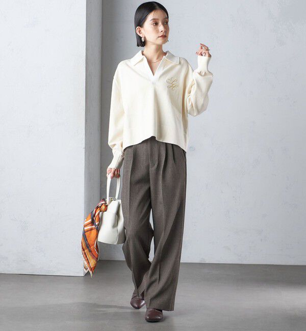 SHIPS for women「〈手洗い可能〉シャーク ツイード タック パンツ」|その他|