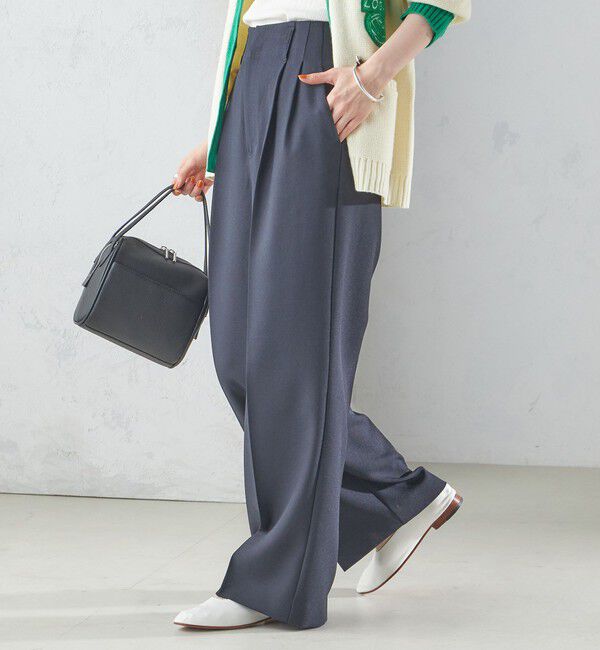 SHIPS for women「〈手洗い可能〉シャーク ツイード タック パンツ」|その他|