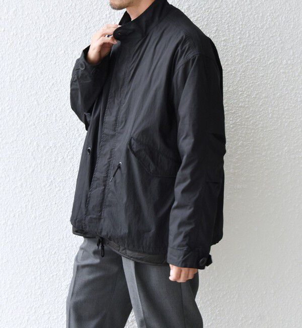 SHIPS any「【SHIPS any別注】GOLDEN MILLS: 3WAY キルトライナー レイヤード ショート モッズ ブルゾン◇」|ブルゾン・スタジャン|ブラック