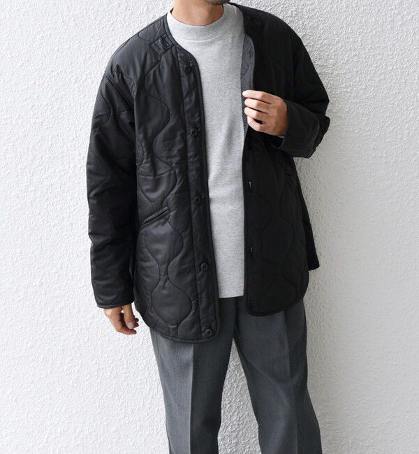 SHIPS any「【SHIPS any別注】GOLDEN MILLS: 3WAY キルトライナー レイヤード ショート モッズ ブルゾン◇」|ブルゾン・スタジャン|