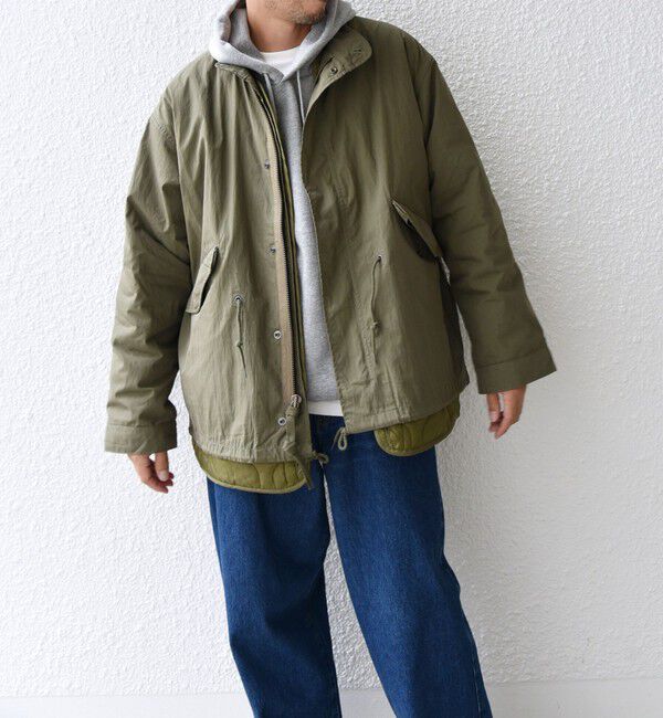 SHIPS any「【SHIPS any別注】GOLDEN MILLS: 3WAY キルトライナー レイヤード ショート モッズ ブルゾン◇」|ブルゾン・スタジャン|