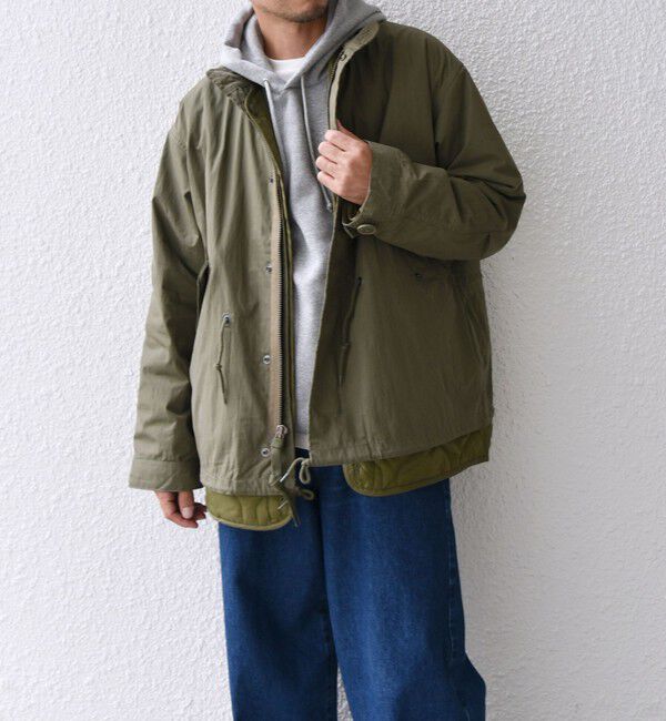 SHIPS any「【SHIPS any別注】GOLDEN MILLS: 3WAY キルトライナー レイヤード ショート モッズ ブルゾン◇」|ブルゾン・スタジャン|