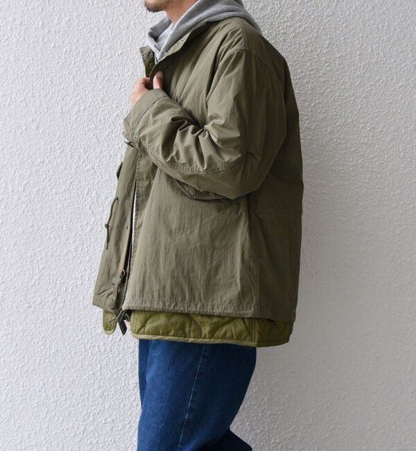 SHIPS any「【SHIPS any別注】GOLDEN MILLS: 3WAY キルトライナー レイヤード ショート モッズ ブルゾン◇」|ブルゾン・スタジャン|