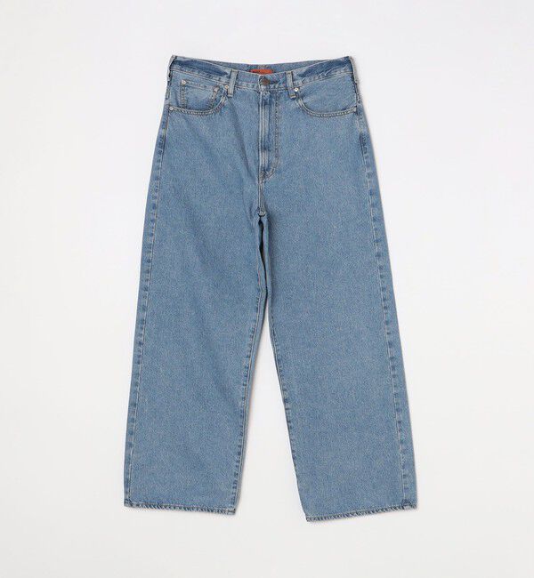 SHIPS any「NEEDBY: ユニセックス スーパーワイド デニム 5ポケット パンツ」|チノ|ブルー