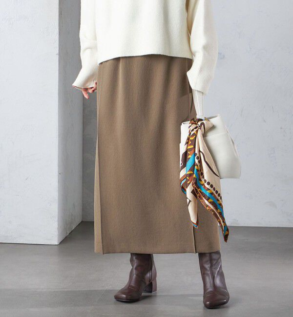 SHIPS for women「〈手洗い可能〉ジョーゼット ピンタック タイト スカート」|スカート|