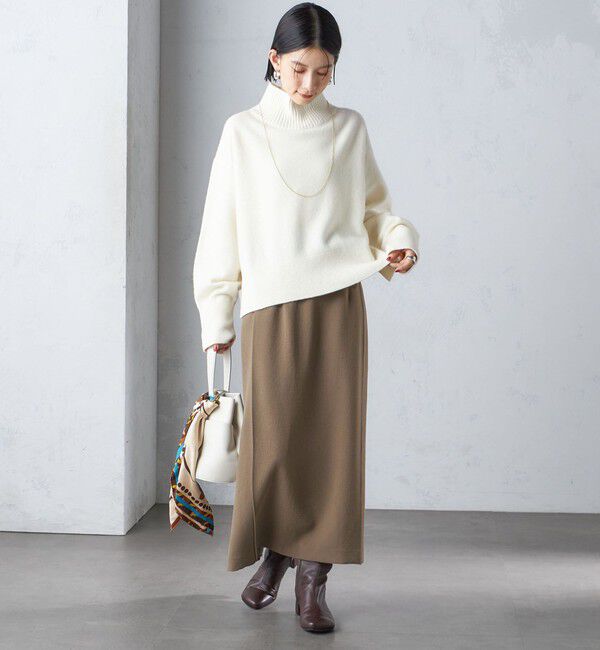 SHIPS for women「〈手洗い可能〉ジョーゼット ピンタック タイト スカート」|スカート|