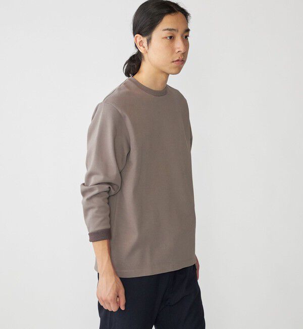 SHIPS「SHIPS: 鹿の子 ダブルフェイス クルーネック ロングスリーブ Tシャツ (ロンT)」|Tシャツ・カットソー|