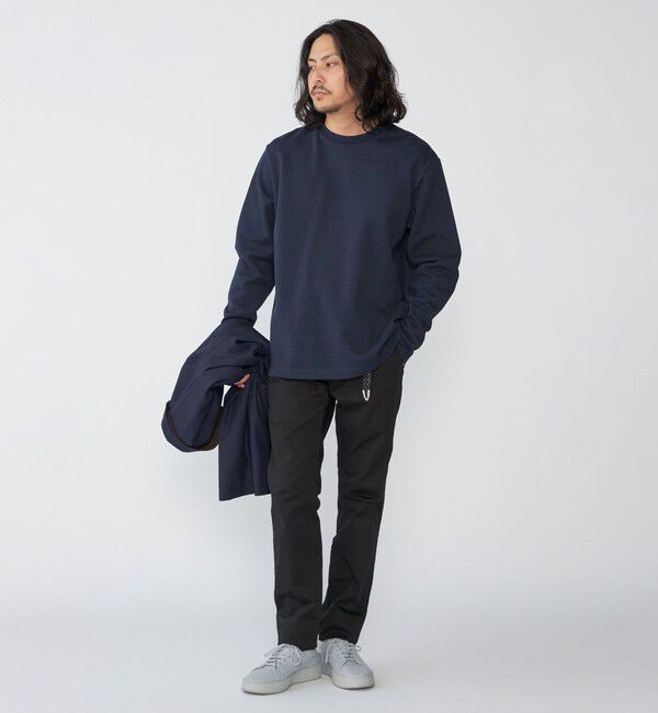 SHIPS「SHIPS: 鹿の子 ダブルフェイス クルーネック ロングスリーブ Tシャツ (ロンT)」|Tシャツ・カットソー|