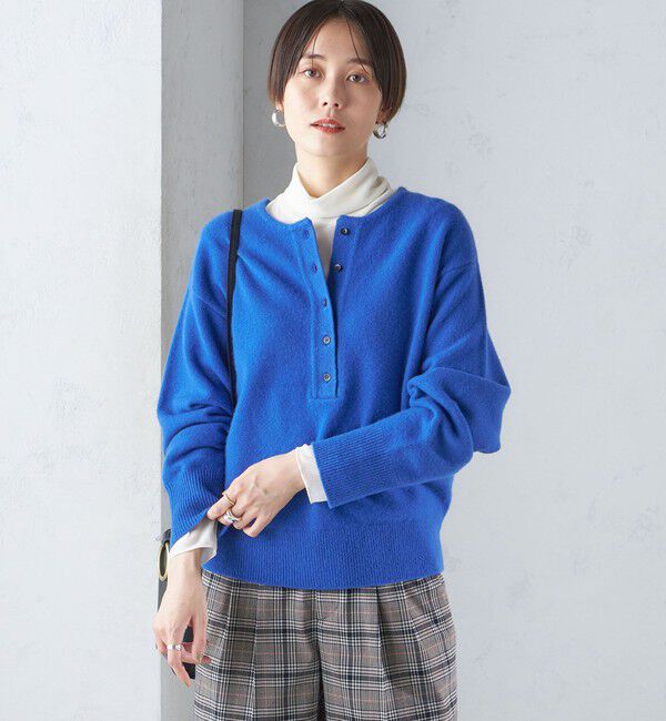SHIPS for women「〈手洗い可能〉7G ウール カシミヤ ヘンリーネック 2WAY プルオーバー」|ニット・セーター|