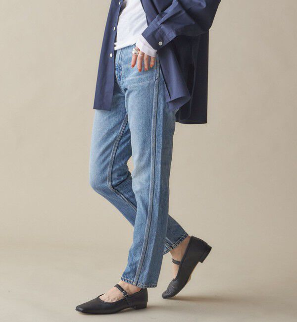 SHIPS for women「SHIPS NINE CASE:ナロー デニム（ブルー）」|デニム|