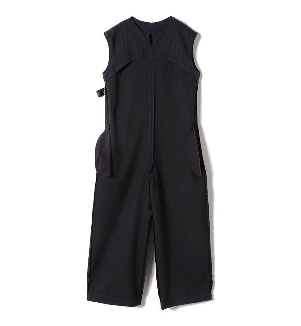 SHIPS for women「SHIPS Primary Navy Label:梳毛 ストライプ サロペット」|オールインワン|