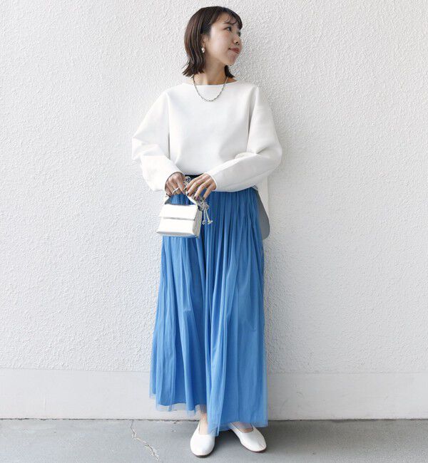 SHIPS for women「〈手洗い可能〉リバーシブル チュール カッセン スカート」|スカート|