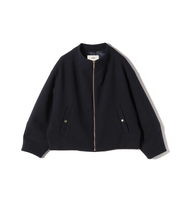 SHIPS for women「【WEB限定】〈手洗い可能〉 ウールライク ボトル ネック ジップ ブルゾン」|ブルゾン・スタジャン|