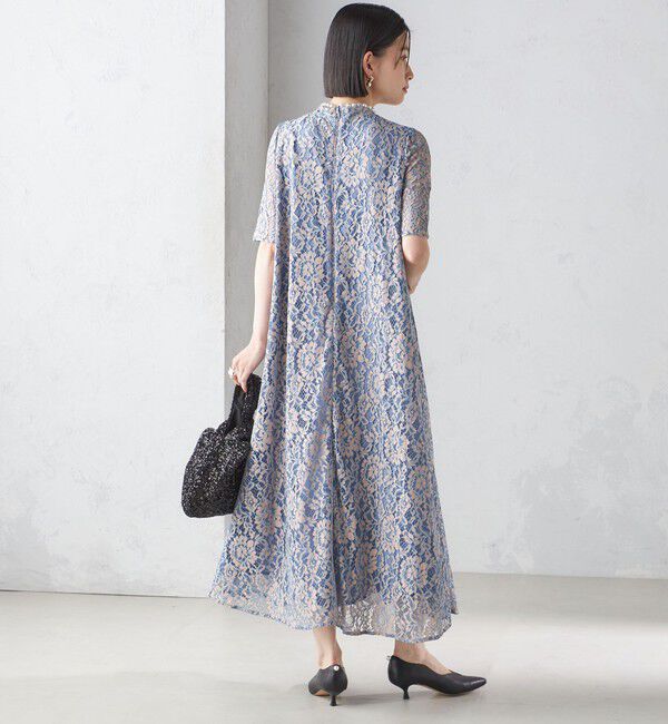 SHIPS for women「〈結婚式・パーティ〉kaene:パイピング レース Aライン ワンピース」|ワンピース|