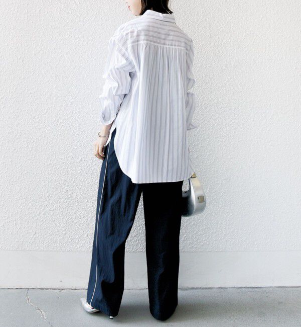 SHIPS for women「【WEB限定】〈洗濯機可能〉アシンメトリー ストライプ シャツ」|シャツ・ブラウス|