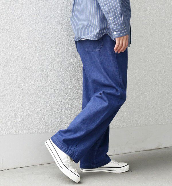 SHIPS any「SHIPS any: フリーサイズ  カラー/ネップ  デニム イージーパンツ (ユニセックス)◇」|デニム|