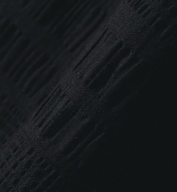 quaranciel「quaranciel:〈洗濯機可能〉シャーリング ボーダー Iライン スカート」|タイト|