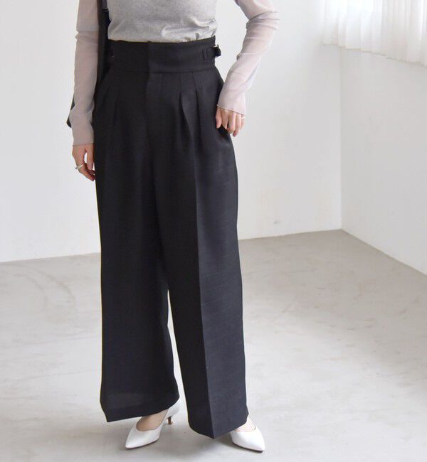 quaranciel「quaranciel: バスケット ハイウエスト ワイド パンツ」|その他|