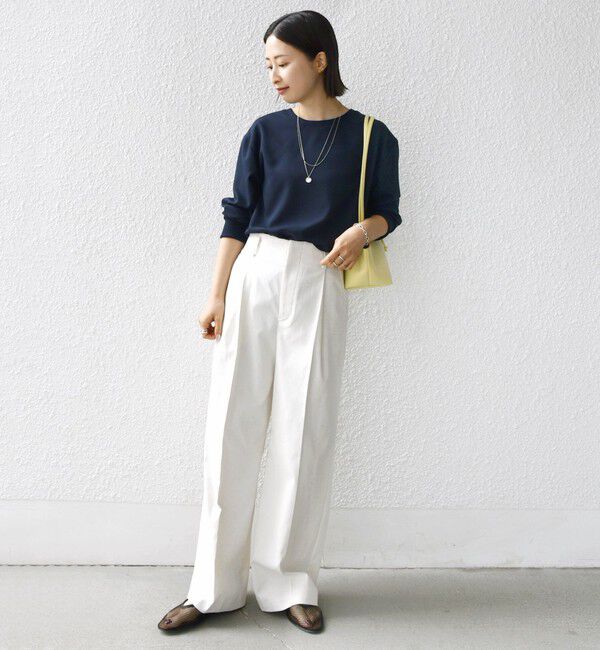 SHIPS for women「〈手洗い可能〉前後 2WAY ジョーゼット 袖リブ プルオーバー」|シャツ・ブラウス|