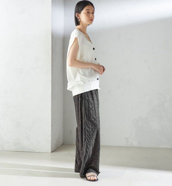 SHIPS for women「〈接触冷感 / 手洗い可能〉アイスコットン フレンチ スリーブ ジレ カーディガン」|ベスト・ジレ|