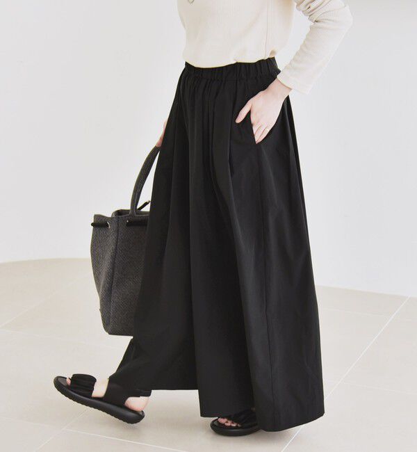 quaranciel「quaranciel:〈洗濯機可能〉タイプライター ギャザー ワイド キュロット パンツ」|その他|