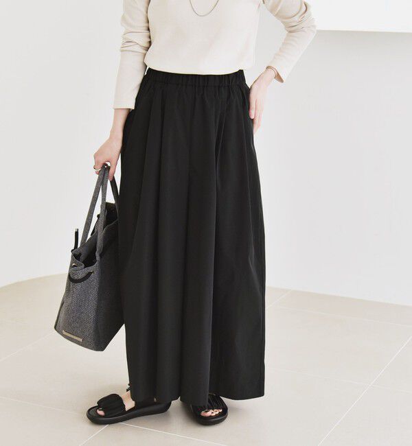 quaranciel「quaranciel:〈洗濯機可能〉タイプライター ギャザー ワイド キュロット パンツ」|その他|