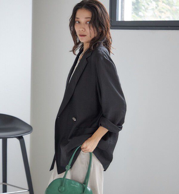 SHIPS for women「〈手洗い可能〉シアー シルク混 ジャケット」|テーラードジャケット|