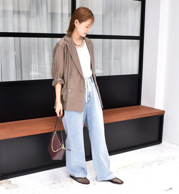 SHIPS for women「〈手洗い可能〉シアー シルク混 ジャケット」|テーラードジャケット|