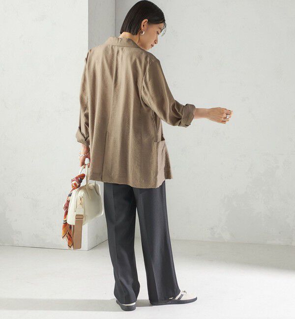 SHIPS for women「〈手洗い可能〉シアー シルク混 ジャケット」|テーラードジャケット|