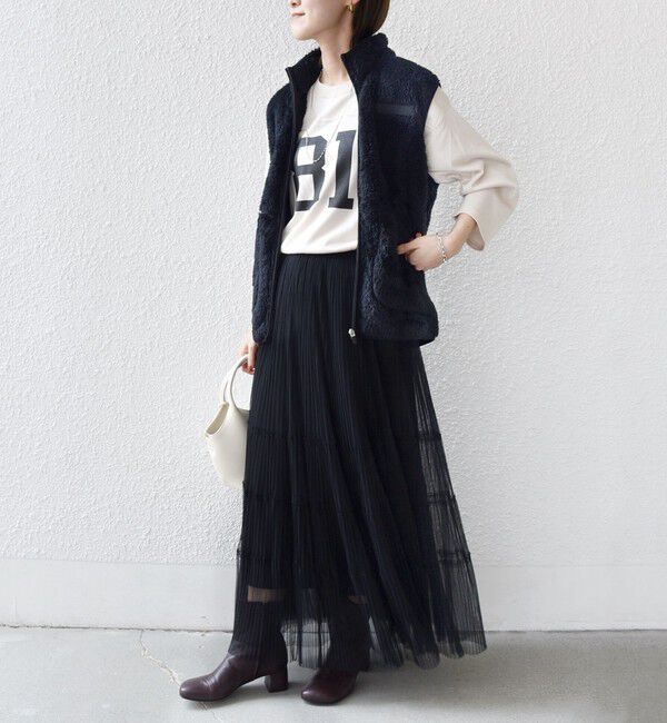 SHIPS for women「【一部WEB限定 / SHIPS別注】Champion:〈洗濯機可能〉フリース ベスト」|ベスト・ジレ|