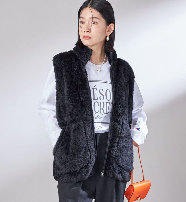 SHIPS for women「【一部WEB限定 / SHIPS別注】Champion:〈洗濯機可能〉フリース ベスト」|ベスト・ジレ|
