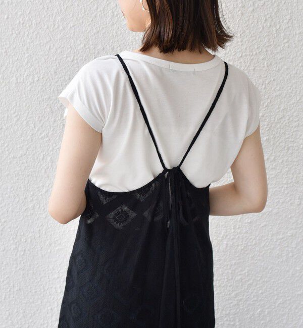 SHIPS Colors 「SHIPS Colors:〈手洗い可能〉レースキャミワンピース &times; ベーシックTEE セット◇」|ワンピース|