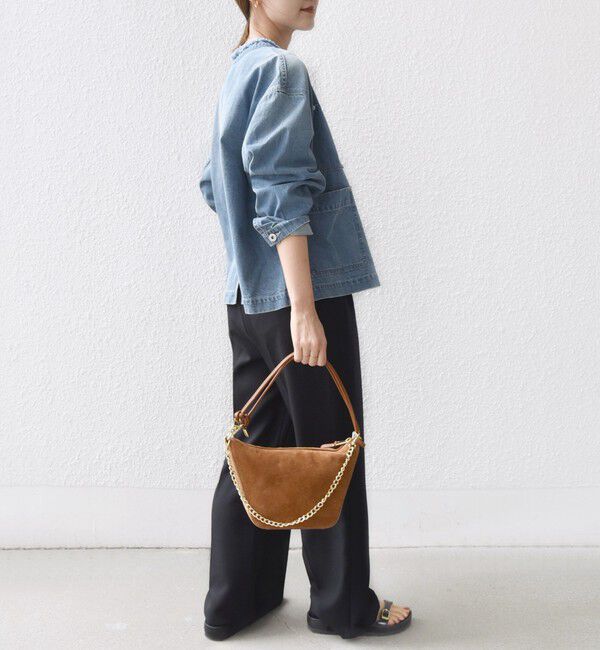 SHIPS for women「【WEB限定】〈洗濯機可能〉ノーカラー デニム カバー オール」|デニムジャケット|