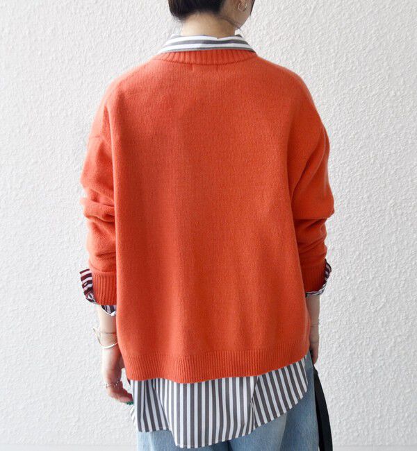 SHIPS any「SHIPS any:〈手洗い可能〉AQUA カシミヤ ミックス スキッパー カーディガン」|カーディガン|