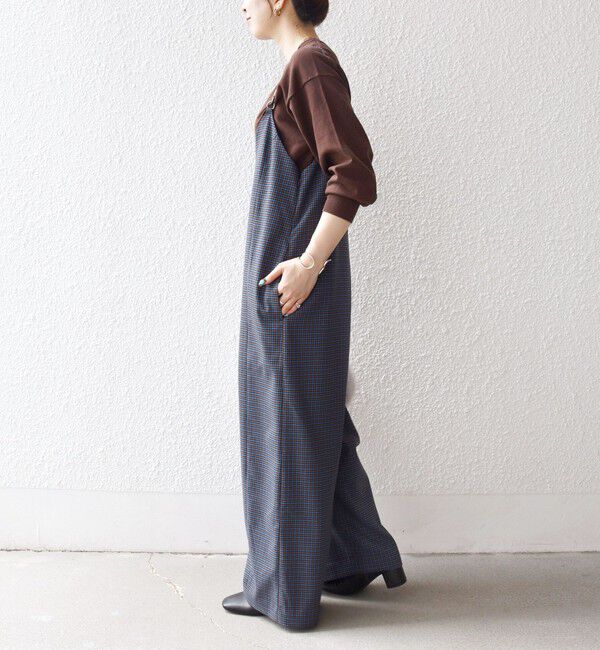 SHIPS any「SHIPS any:〈洗濯機可能〉ガンクラブ チェック サロペット パンツ」|オールインワン|