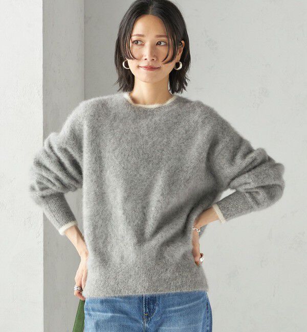 SHIPS for women「杢 フォックス カシミヤ クルーネック ニット プルオーバー」|ニット・セーター|