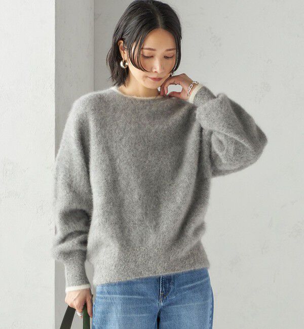 SHIPS for women「杢 フォックス カシミヤ クルーネック ニット プルオーバー」|ニット・セーター|