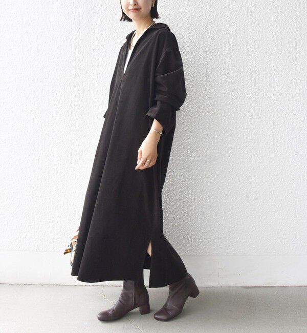SHIPS for women「【WEB限定】〈洗濯機可能〉スキッパー コーデュロイ ワンピース」|ワンピース|