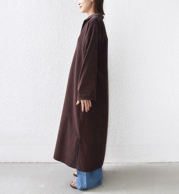 SHIPS for women「【WEB限定】〈洗濯機可能〉スキッパー コーデュロイ ワンピース」|ワンピース|