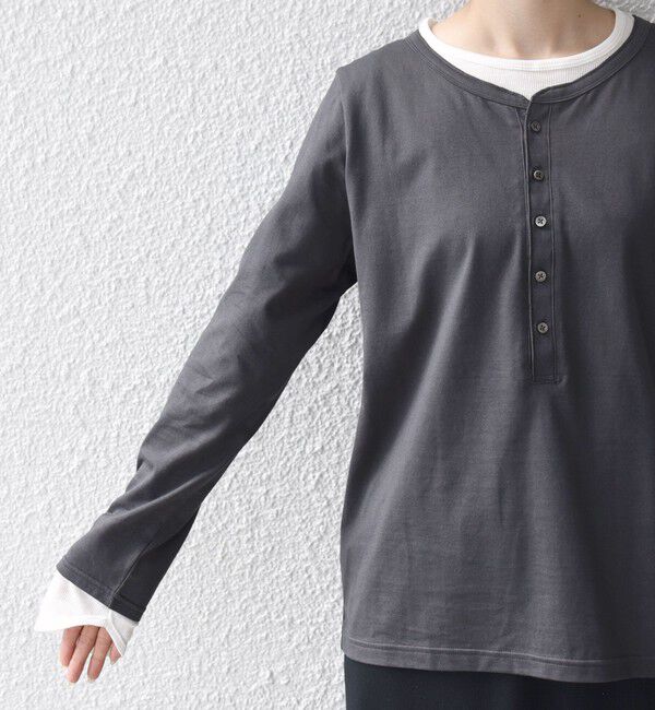 SHIPS for women「レイヤード ライク ヘンリーネック プルオーバー」|Tシャツ・カットソー|