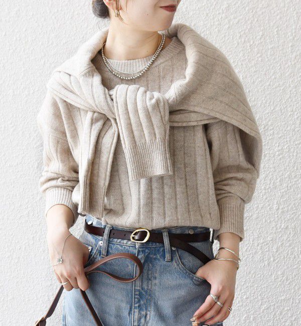 SHIPS any「SHIPS any:〈手洗い可能〉ヤク ワイドリブ Vネック ニット カーディガン」|カーディガン|