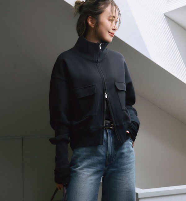 SHIPS for women「s.oyamadaコラボ:〈手洗い可能〉コットン エア ダンボール ブルゾン」|ブルゾン・スタジャン|