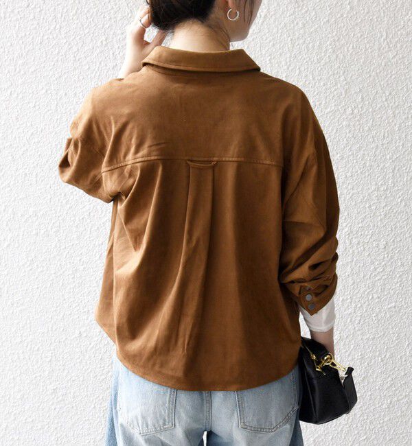 SHIPS any「SHIPS any: ポリエステル スエード ショート シャツ ジャケット」|その他|