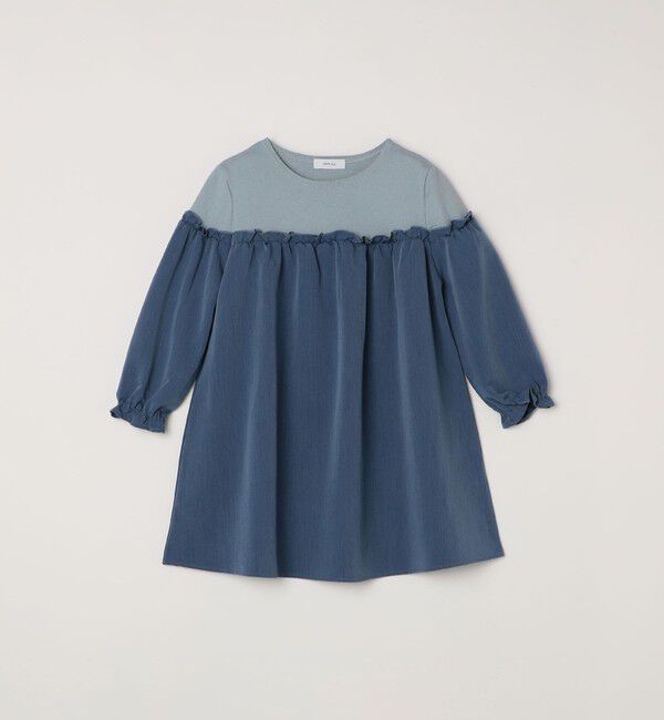 SHIPS any「SHIPS any:〈洗濯機可能〉ボーダー/ソリッド 切り替え ワンピース<KIDS>」|ワンピース|