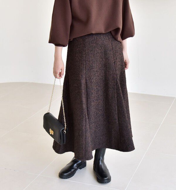 quaranciel「quaranciel: ツイード フレア スカート」|フレア|