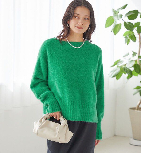 SHIPS for women「〈手洗い可能〉フォックス クルーネック ニット プルオーバー」|ニット・セーター|