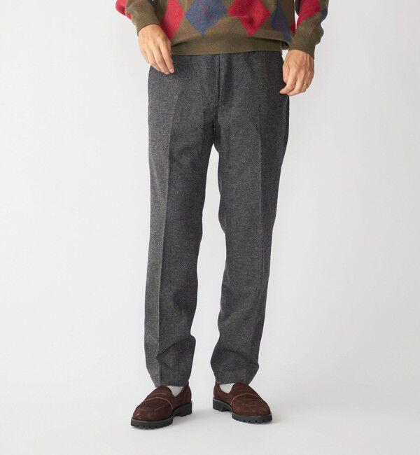 SHIPS「SHIPS: ホームスパン ウールカシミヤ イージーパンツ」|スラックス|